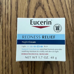 (1) Eucerin Redness Relief Night Cream 1.7oz, Sensitive Skin Cream, New In Box
